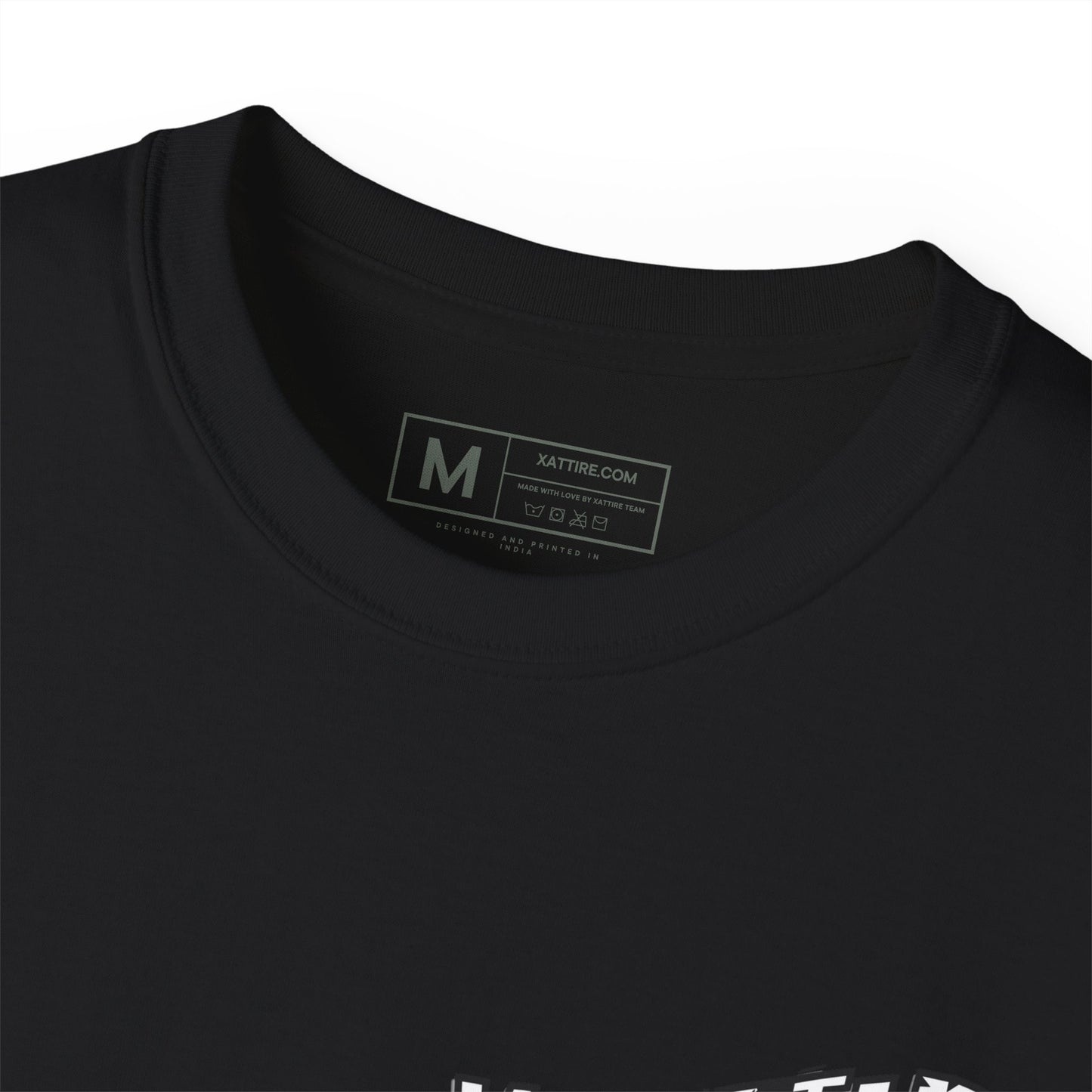 Men's Black 220 GSM Oversized Round Neck T-Shirt - Mustang GT Design | Xattire