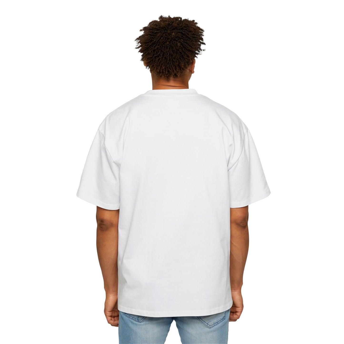 Men's White Oversized 80s Retro Graphic T-Shirt | 220 GSM | Vintage Music & Car Print